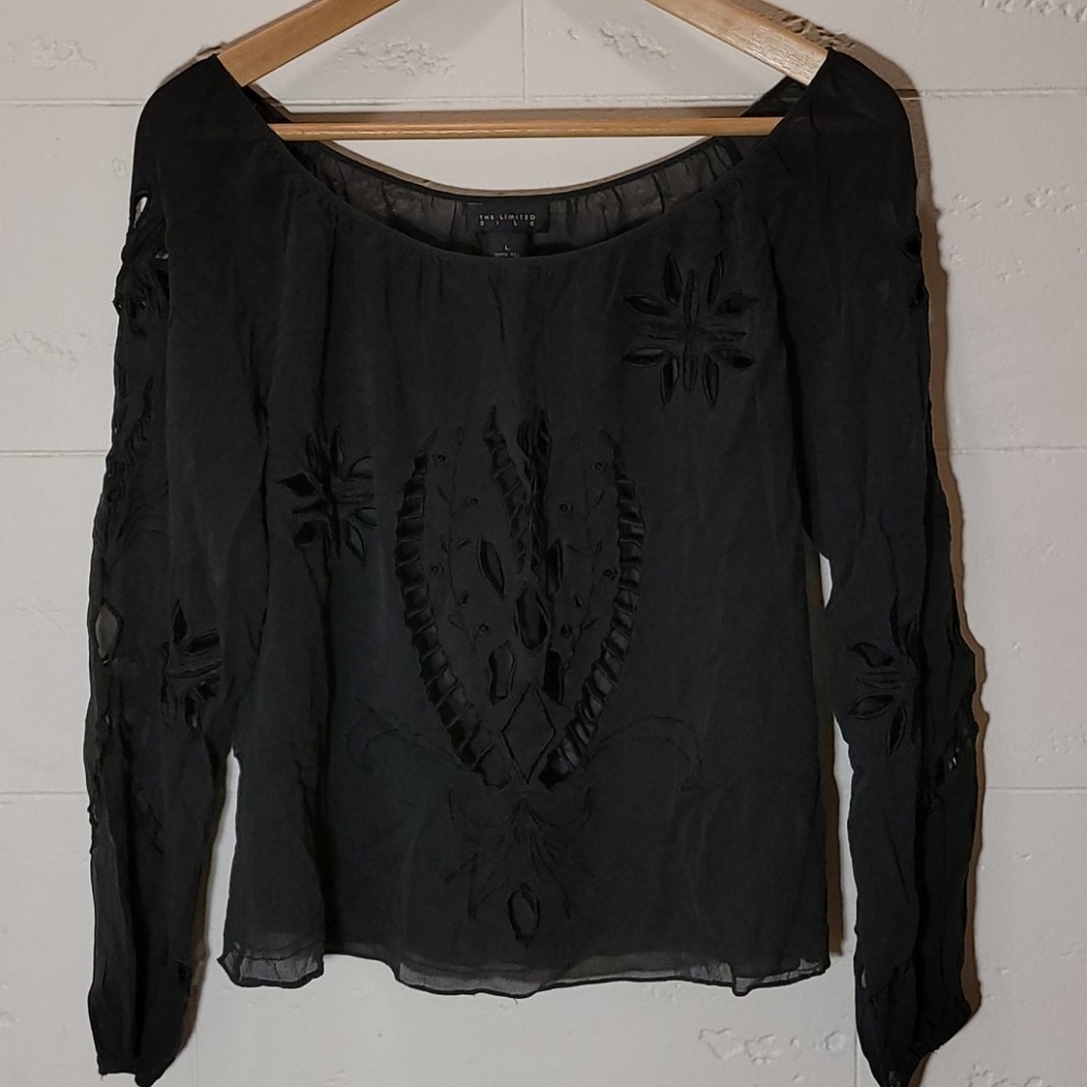 The Limited / Silk cutout blouse